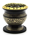 Govinda -tall Decorated Brass Charcoal Screen Incense Burner. Fixed Price $22.12.