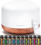Innogear 500ML Essential Diffuser With Remote & 10 Oils Set Strong. Fixed Price $24.95.