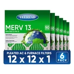 12X12X1 13 Air Filters, 6-PACK, Actual Size: 11.7" 0.75", Pleated D.... Fixed Price $59.56.