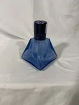 Lampe Cobalt Blue Oil Fragrance Pyramid Shape Paris Glass Bergere. Fixed Price $50.00.