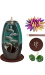 Waterfall Incense Holder Backflow Inscent Cone Burner Handcraft Ceramic Blue. Fixed Price $15.30.