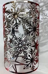 Bath & Body Works 6.75" White Barn Silver Snowflake Fragrance Melt Warmer Wrap. Fixed Price $38.39.