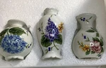Lot Of 3 Mini Vases Oil Lamps Princess House 1474 Vintage Garden Ceramic Floral. Fixed Price $18.99.