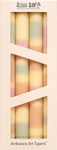 Aloha Bay - Sonora Pastel Unscented 9" Tapers Candles, 4 Pack Coconut Wax. Fixed Price $11.75.