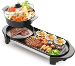 Boeaster 2-IN-1 Electric Smokeless Removable Hot Pot With Grill 2200W Non-stick. Fixed Price $70.00.