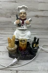 Dwk Italian Fat Happy Chef Wax Warmer Burner Light Adjustable Dimming Figurine. Fixed Price $25.00.