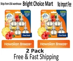 Glade Plugin Scented Oil Hawaiian Breeze Air Freshener 5 Refills -2 Pack. Fixed Price $21.13.