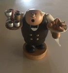 Kwo German Smoker Waiter New Character Erzgebirge. Fixed Price $155.00.