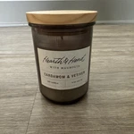 *new* Hearth & Hand Magnolia Cardamom Vetiver 8OZ Soy Candle Smokey Glass Jar. Fixed Price $79.99.