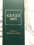 Vintage Gucci No. 3 Fragrant Drawer Liners Six Sheets 18 1/2" 24" Each. Fixed Price $60.00.