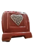 Scentsy Red Heartfelt Wax Warmer Full Size #19416 With Bulb & Squares Works. Fixed Price $15.99.