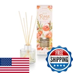 Tried & True Wild Rose Diffuser Candle, 3 Oz, Clear - Hand Painted Floral. Fixed Price $41.94.