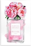 Stupell Industries Glam Perfume Bottle V2 Flower Silver Pink Peony Wall Plaque. Fixed Price $46.63.