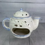 Colonial Candle Cape Cod Simmersnap Teapot Ceramic Wax Melt Warmer White Blue. Fixed Price $16.99.