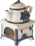 Zings & Thingz Teapot On Stovetop Oil Warmer, 3.9 X 3.1 5.4 Inches Tall. Fixed Price $24.15.
