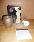 Scentsy Cream Glass Plug In Wax Warmer Air Freshener Box With Bulb. Fixed Price $14.75.
