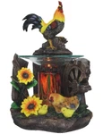 Rooster Chickens Burner Wax Tart Scent Oil Candle Warmer Electric Polyresin. Fixed Price $49.99.