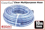 Clear Multipurpose Reinforced Braided Pressure Fuel Air Hose 6MM 10M Food Grade. Fixed Price $22.39.