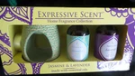Expressive Ceramic Burner For Oil And Wax Melts + 2 Bottles Of Scents Nib. Fixed Price $13.99.