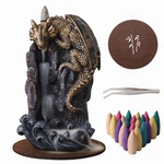 Makouyu Dragon Backflow Incense Holder 4.3"*3.9"*6.7"(L*W*H), Golden. Fixed Price $32.94.