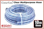 Clear Multipurpose Reinforced Braided Pressure Fuel Air Hose 8MM 10M Food Grade. Fixed Price $28.60.
