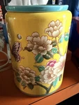 Scentsy Madame Butterfly Retired Full Size Yellow Floral Wax Warmer Tested - Euc. Fixed Price $32.00.
