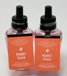 2 New Bath & Body Works Market Peach Wallflower Fragrance Refill Bulb Plug In. Fixed Price $13.99.