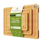 Bamboo Cutting Board Set Non Slip Feet Over Sink Kitchen Gadgets Seller 2024 .... Fixed Price $33.60.