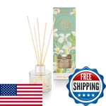 Tried & True Lush Lily Diffuser Candle, Hand Painted Floral, 3 Oz, Clear. Fixed Price $42.68.
