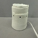 Scentsy Edge Full Size Electric Wax Warmer White Textured Burlap Ceramic Retired. Fixed Price $22.50.