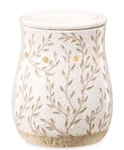 Scentsy Stone Leaf Full Sized Warmer Retired! Rare! Textured Beige/ Cream Works. Fixed Price $35.00.