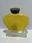 Lucite Perfume Bottle Yellow And Frost Signed By Henri. Fixed Price $200.00.