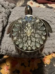 Sea Turtle Car Vent Air Freshener Holder Silver Blue Gemstone Accent. Fixed Price $14.88.