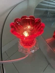 Electric Fragrance Lamp Oil Warmer Red Glass Aroma Wax Melt Burner Night Light. Fixed Price $14.00.