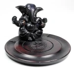 Ganesha Incense Burner 4" Hindu Elephant God Resin Statue New Plate India. Fixed Price $11.66.