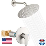 Heyalan Rainfall Shower Faucet Set System Trim Kit Brushed Nickel. Fixed Price $98.66.