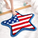 American Flag Bath Rug For 4TH Of July DECOR,22.4"X23.6" Non-slip Patriotic Star. Fixed Price $35.99.