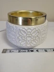 Fusion Wax Warmer Moonflower Design Light Fragrance With Artist 5"X4". Fixed Price $12.99.