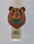 Bath & Body Works Brown Bear Gold Glasses Green Tie Wallflower Fragrance Plug In. Fixed Price $19.99.