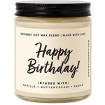 Vanilla Buttercream Happy Birthday Candle 9OZ Soy Wax 50 Hour Premium Gift. Fixed Price $22.83.