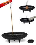 Cast Iron Incense Burner 2" H, Ideal For Smudging, 4"L, Black. Fixed Price $10.61.