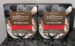 2 New Bath & Body Works Hot Cocoa Cream Wallflowers Pack Refill Plug-in. Fixed Price $24.99.