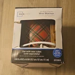 Mainstays 18W Electric Ceramic Wax Warmer Plaid Pattern Aromatherapy. Fixed Price $9.24.
