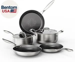 Stainless Steel 7PCS Cookware Set, Pots And Non Stick, Frying Pans,. Fixed Price $167.64.