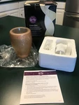 Scentsy Cream Glass Plug In Wax Warmer Air Freshener Box With Bulb. Fixed Price $12.99.