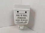 & Mrs Forever And Always Plug-in Wax Tart Oil Warmer Ceramic Elanze Designs. Fixed Price $9.99.