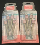 Lot Of 2 Yankee Candle Car Vehicle Vent Sticks Pink Sands Air Fresheners 4 Clips. Fixed Price $12.39.