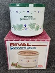 Rival Potpourri Crock Vintage Electric Simmer Ivy Berry Warmer Box 1990S. Fixed Price $28.00.