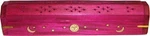 New Age Carved Coffin Celestial Brass Inlay Ash Catcher Incense Stick & Cone .... Fixed Price $18.24.