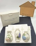 Set Of Vintage Princess House Garden Mini Oil Lamp/flower 3-NEW Box 1980'S. Fixed Price $25.00.